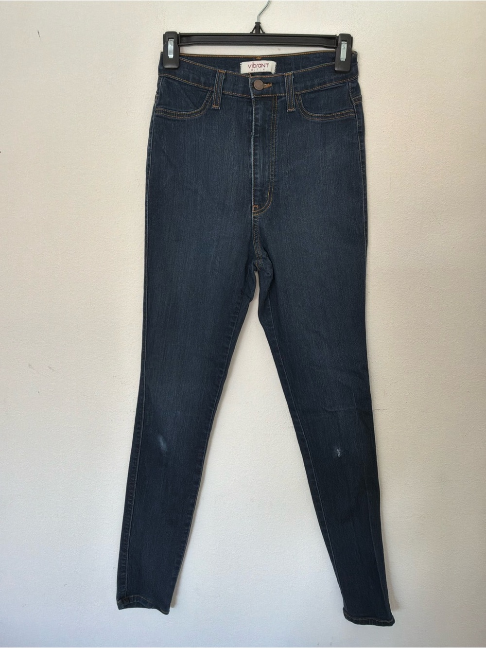 Vibrant M.I.U. Made in USA High Rise Skinny Jeans Size 7 Dark Wash